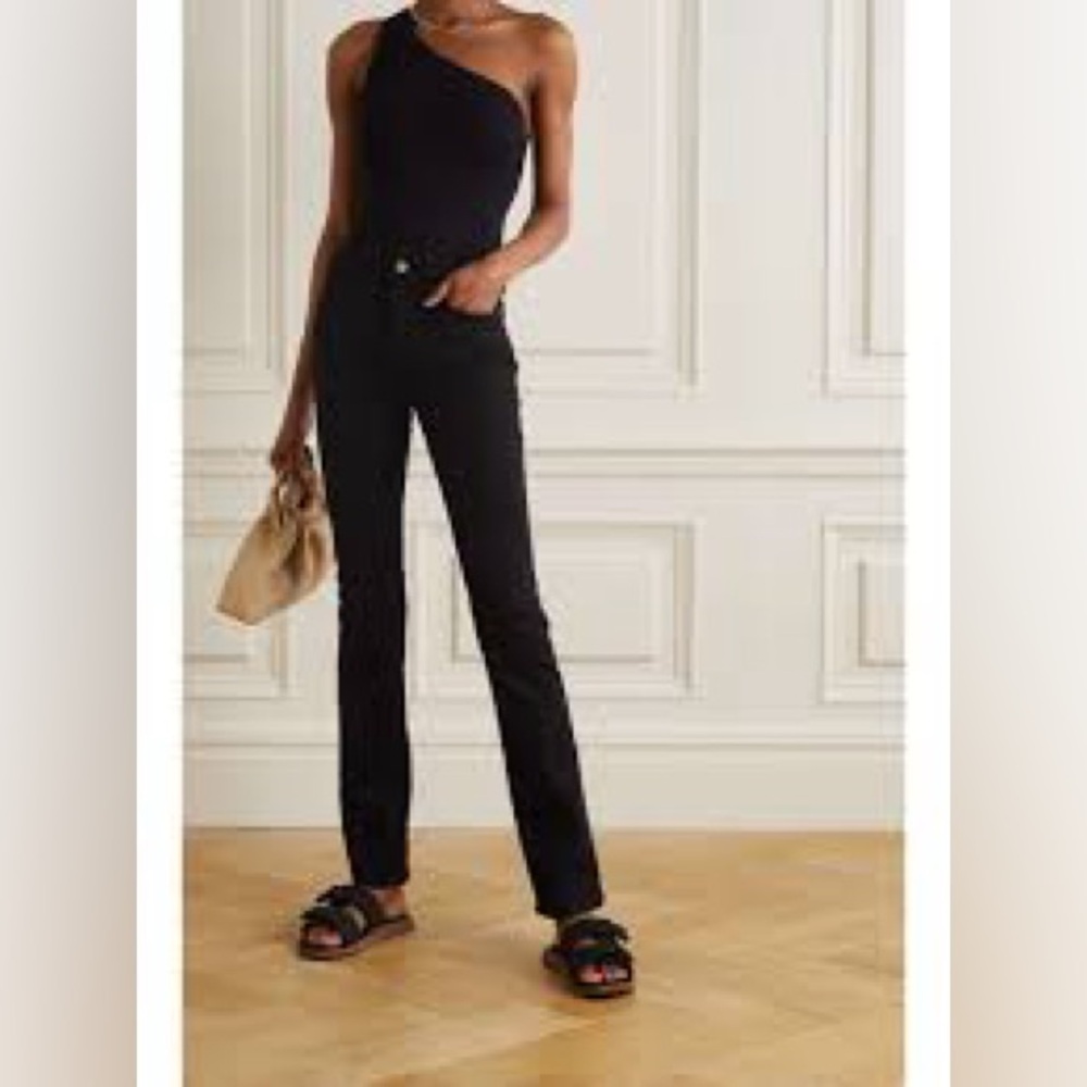 FRAME Le Mini Boot mid-rise jeans black 26 long tall stretch